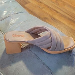 Camper Trisha sandle Nudish lilac amd peach sole heel
